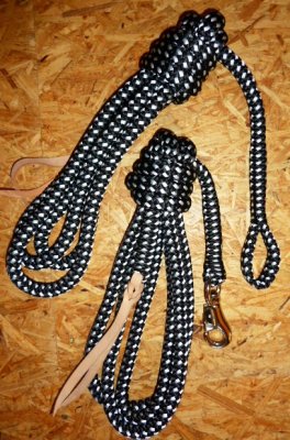 Arbeitsseil / Bodenarbeitsseil / Ring Rope, Schwarz-Wei