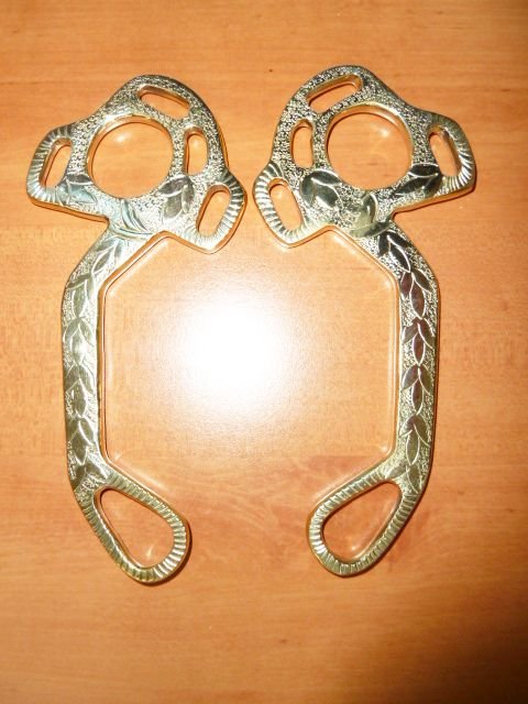 messingfarben 1 Paar Schenkel verziert Hackamore "Barock" gold 