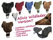 WILDLEDER ALIVIO Reitpad mit WBS Kanal & Kammeraufbau durch befllbare Filzkissen - klettbar-