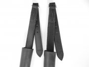 Paar Englische Steigbügelriemen mit 2,5 cm Breite - Farbe -  Schwarz / Dunkelbraun